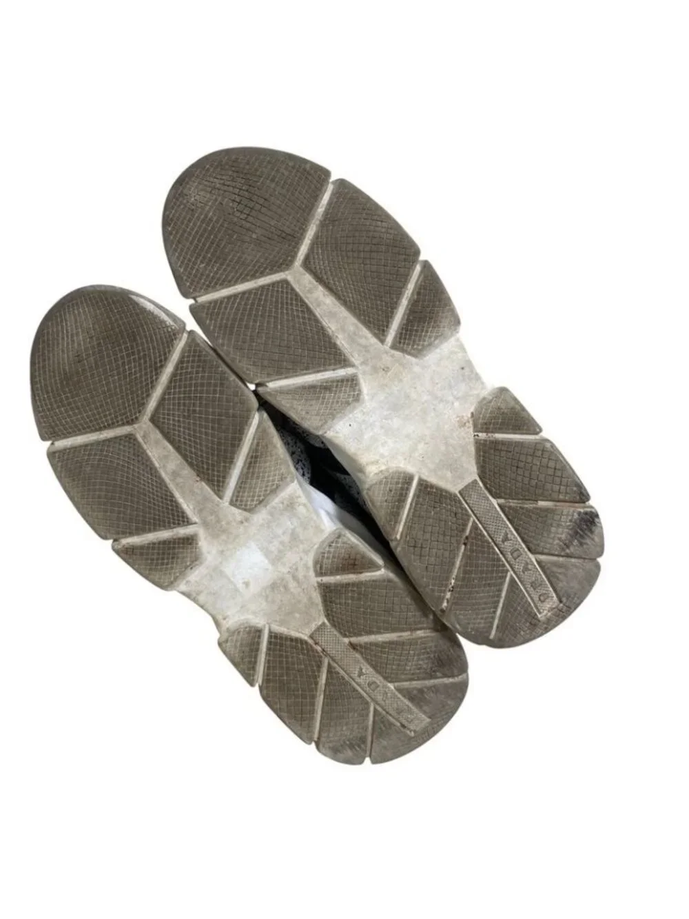 Prada Logo Knit Sneakers Size 6 Approx 23 cm Silver Color Black - Picture 6 of 13